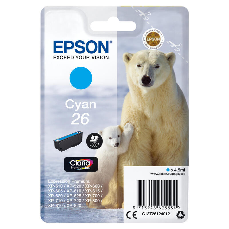 Epson ink cartridge cyan Claria Premium T 261      T 2612 kārtridžs