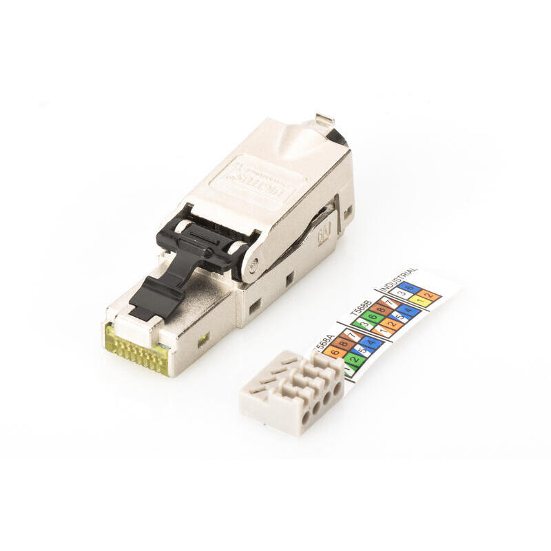 Connector for assembly Ethernet RJ45 cat.6a AWG 22-27, 10 GBit Ethernet, PoE +