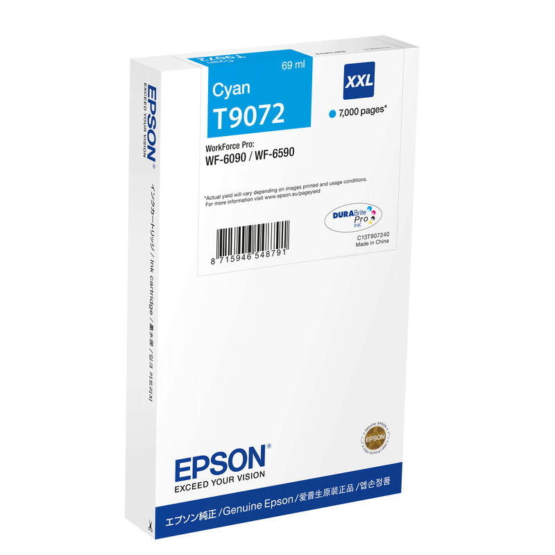 Ink Epson WF-6xxx Ink Cartridge Cyan XXL | 69ml kārtridžs