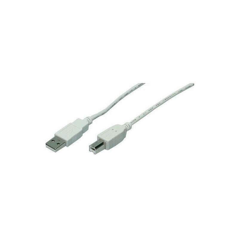 Logilink USB 2.0 A to USB 2.0 B Cable USB A male, USB B male, 1.8 m, Grey USB kabelis