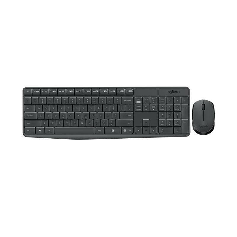 Logitech MK235 RF Wireless Portuguesisch black Tastatur (920-007917) klaviatūra