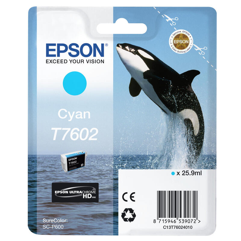 Ink Epson Singlepack Cyan | SureColor SC-P600 kārtridžs