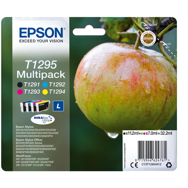 Epson T1295 7ml 11.2ml black, yellow cartridge (C13T12954022) kārtridžs