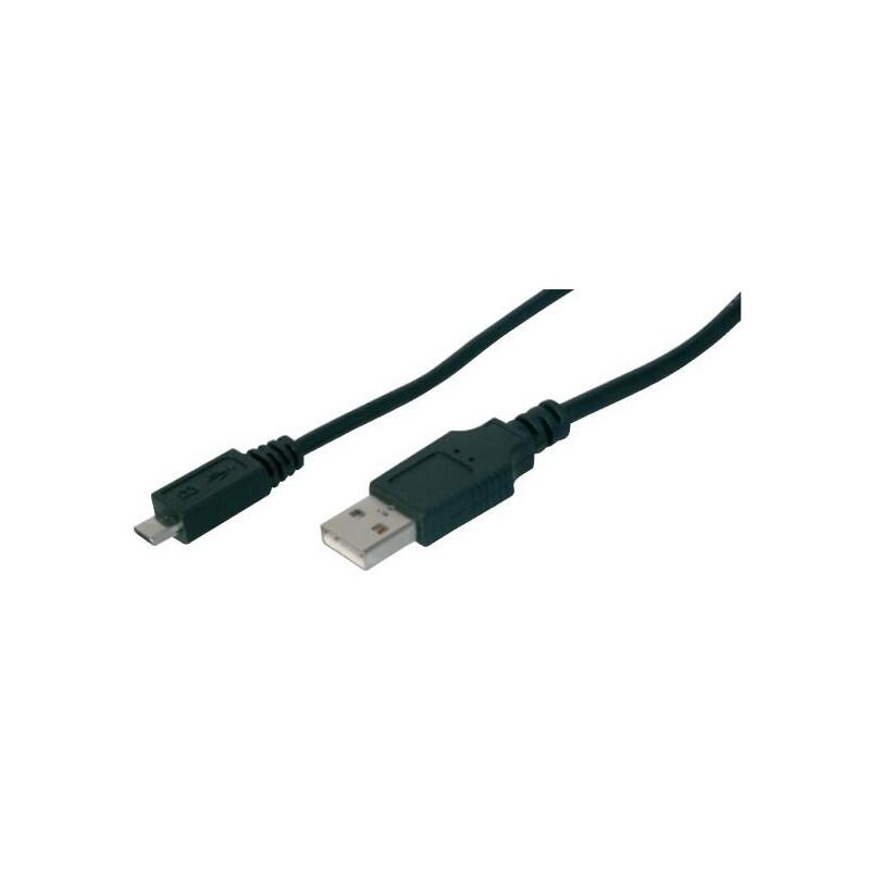 ASSMANN USB 2.0 HighSpeed Connection Cable USB A M(plug)/microUSB B M(plug) 1,8m USB kabelis