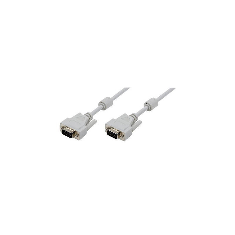 Logilink - VGA- Cable - HD- 15 (M) - HD- 15 (M) - 3 m - wing screws - gray (CV0026) kabelis video, audio