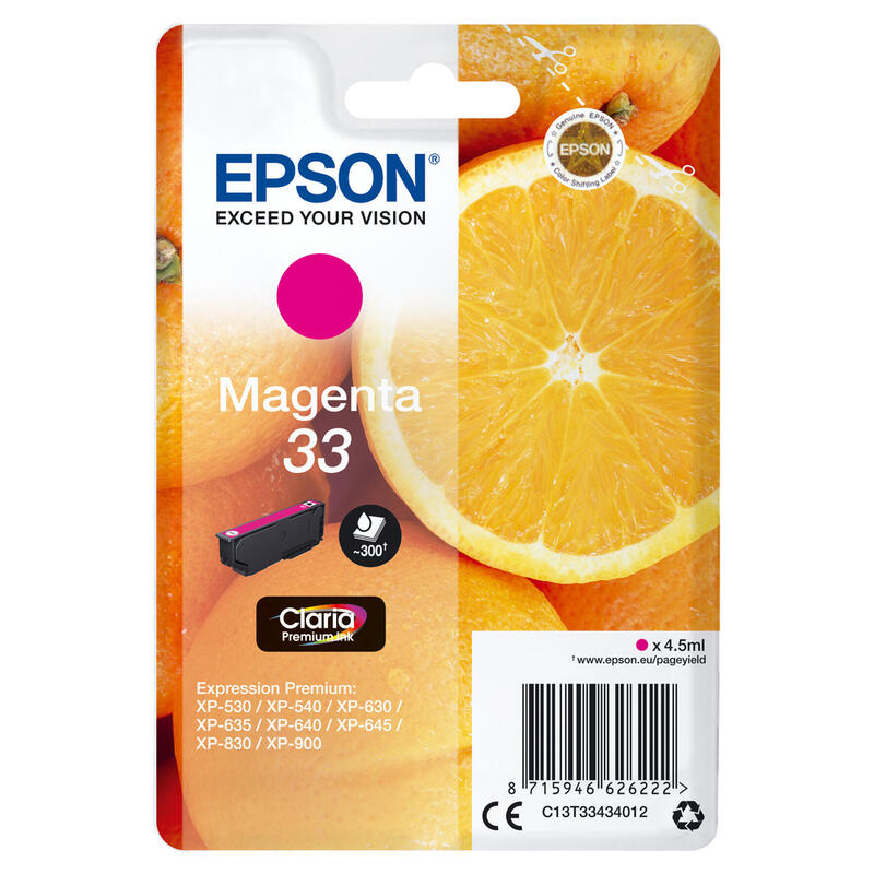 Epson ink cartridge magenta Claria Premium 33         T 3343 kārtridžs