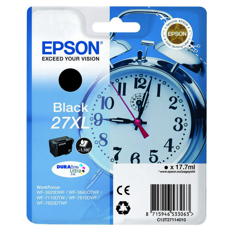 Epson Ink T27XL C13T27114012 Black kārtridžs