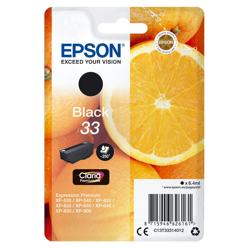 Epson T3331 "Orange" Tinte Single Pack black kārtridžs