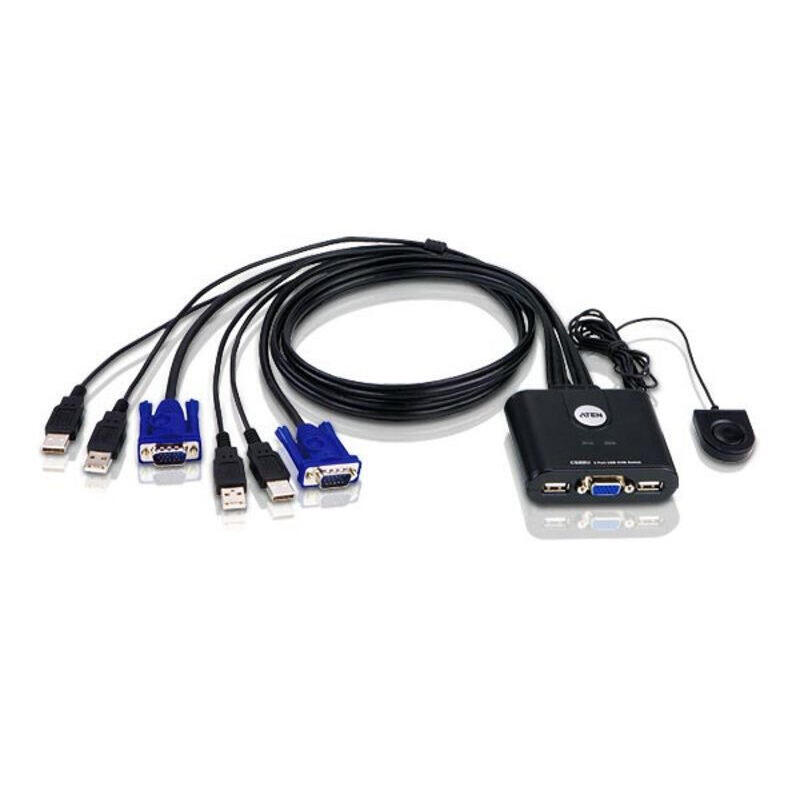 Aten 2-Port USB Cable KVM Switch KVM komutators