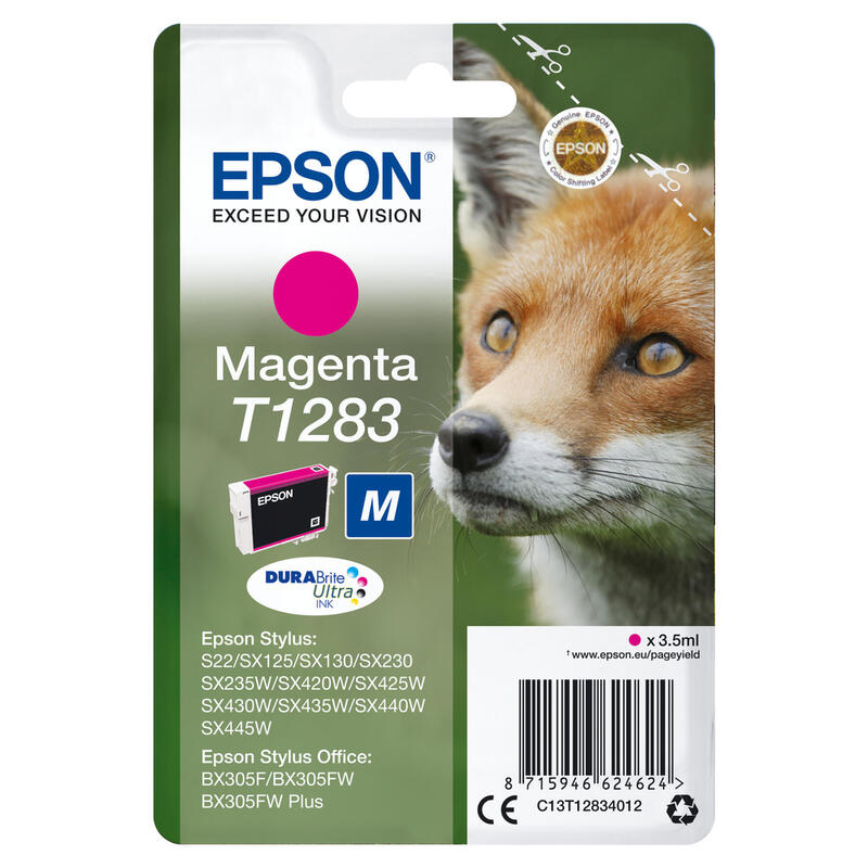 Epson DURABrite Ultra T1283, magenta, 3,5ml (C13T12834022) kārtridžs