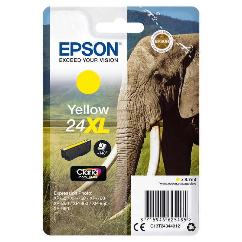 EPSON ink Singlepack Yellow 24XL kārtridžs