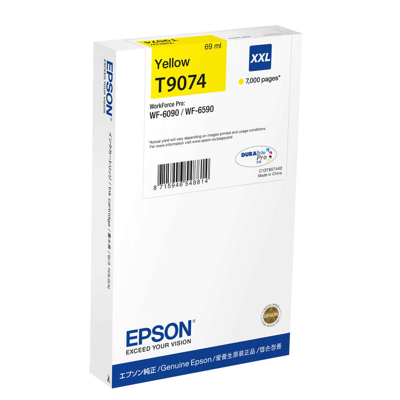 Ink Epson WF-6xxx Ink Cartridge Yellow XXL | 69ml kārtridžs