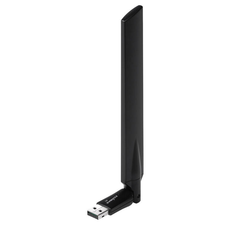 Edimax AC600 Dual Band 802.11ac USB adapter, 2,4GHz+5GHz, 4/6dBi antenna cradle