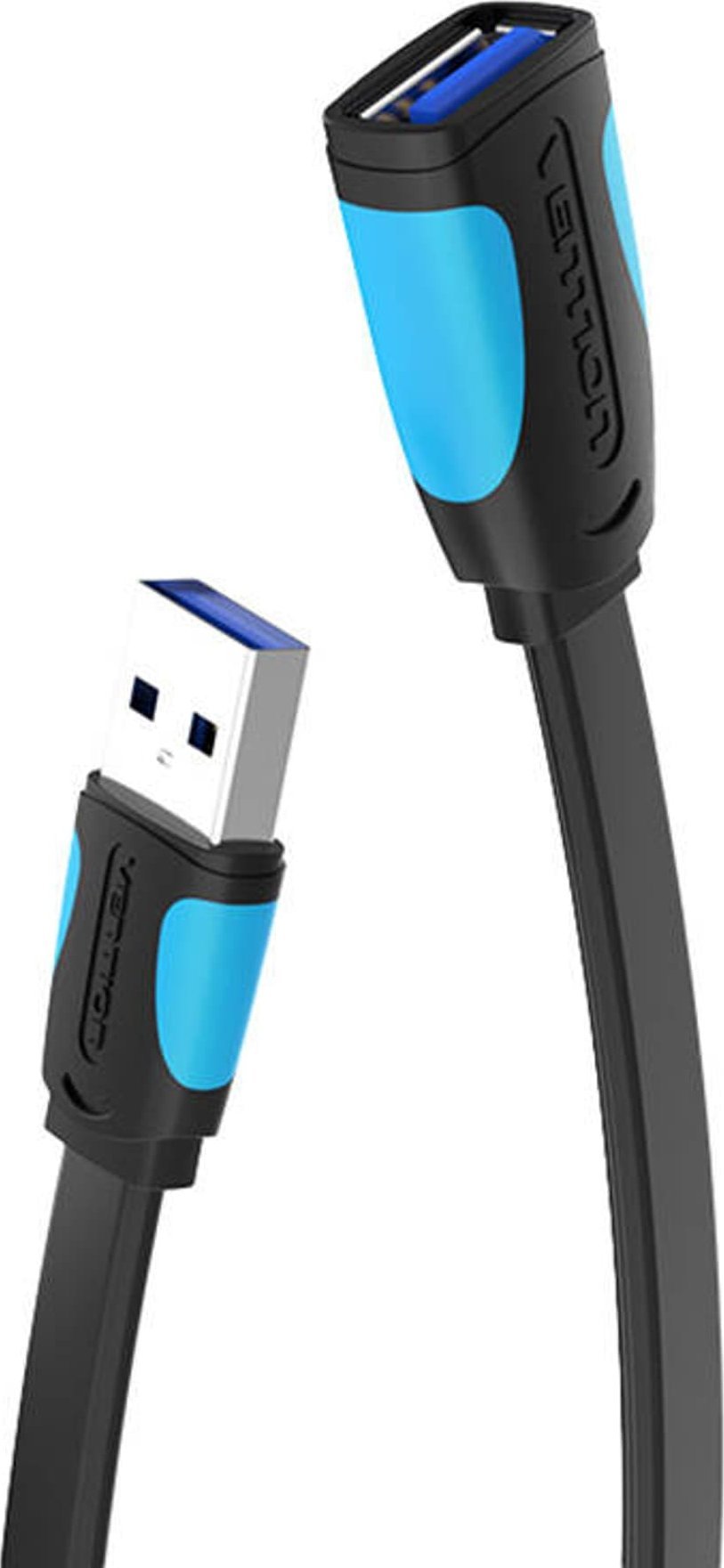 Flat USB 3.0 extender Vention VAS-A13-B300 3m Black 6922794719408 USB kabelis