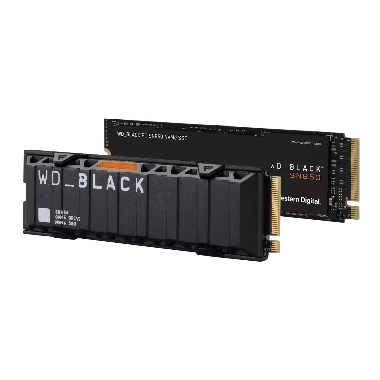 WD Black SSD SN850 1TB NVMe M.2 Heatsink SSD disks