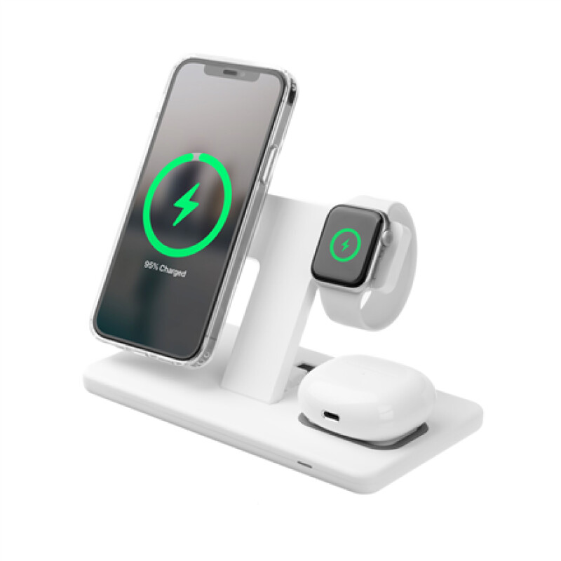 Fixed | Stand with wireless charging 3in1 | FIXMPOS-WH MagPowerstation iekārtas lādētājs