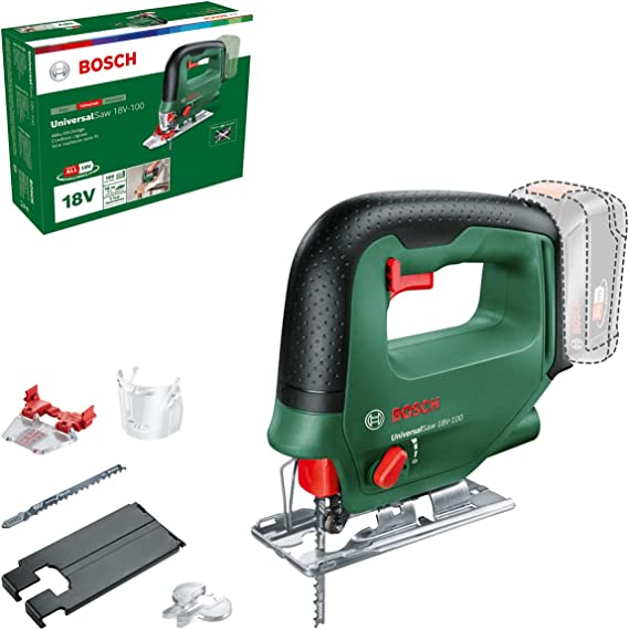 Bosch Cordless jigsaw UniversalSaw 18V-100 (green/black, without battery and charger) 0603011100 (4053423225952)