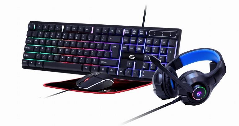 Gembird GGS-UMGL4-02 Gaming Set "Ghost" with 4in1 backlight, keyboard, mouse, pad, headphones klaviatūra