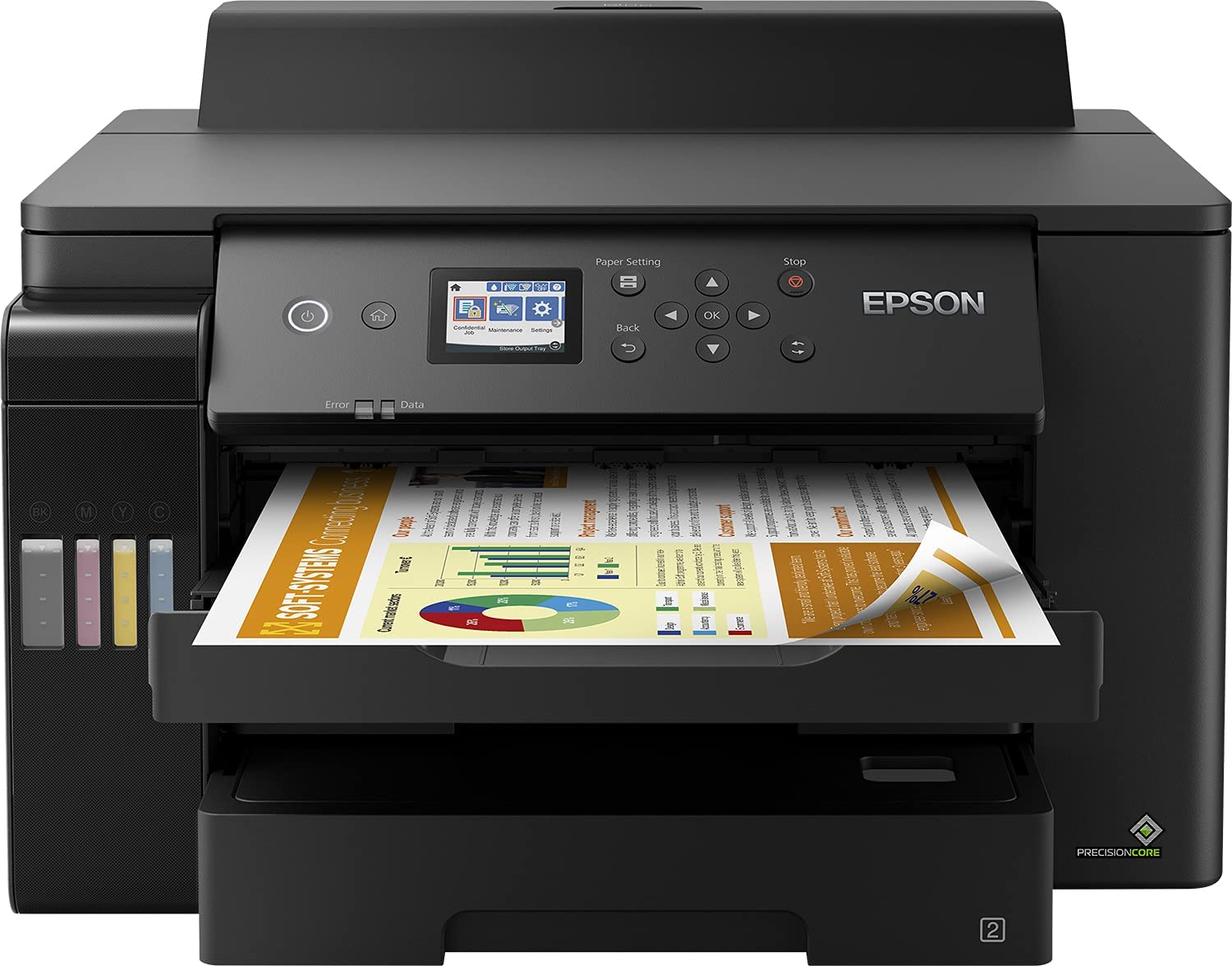 Epson EcoTank ET-16150 Tintenstrahl-Drucker (A3, Drucken, DuplexA3, A3+, LAN, Wi-Fi, USB, USB-Host) printeris