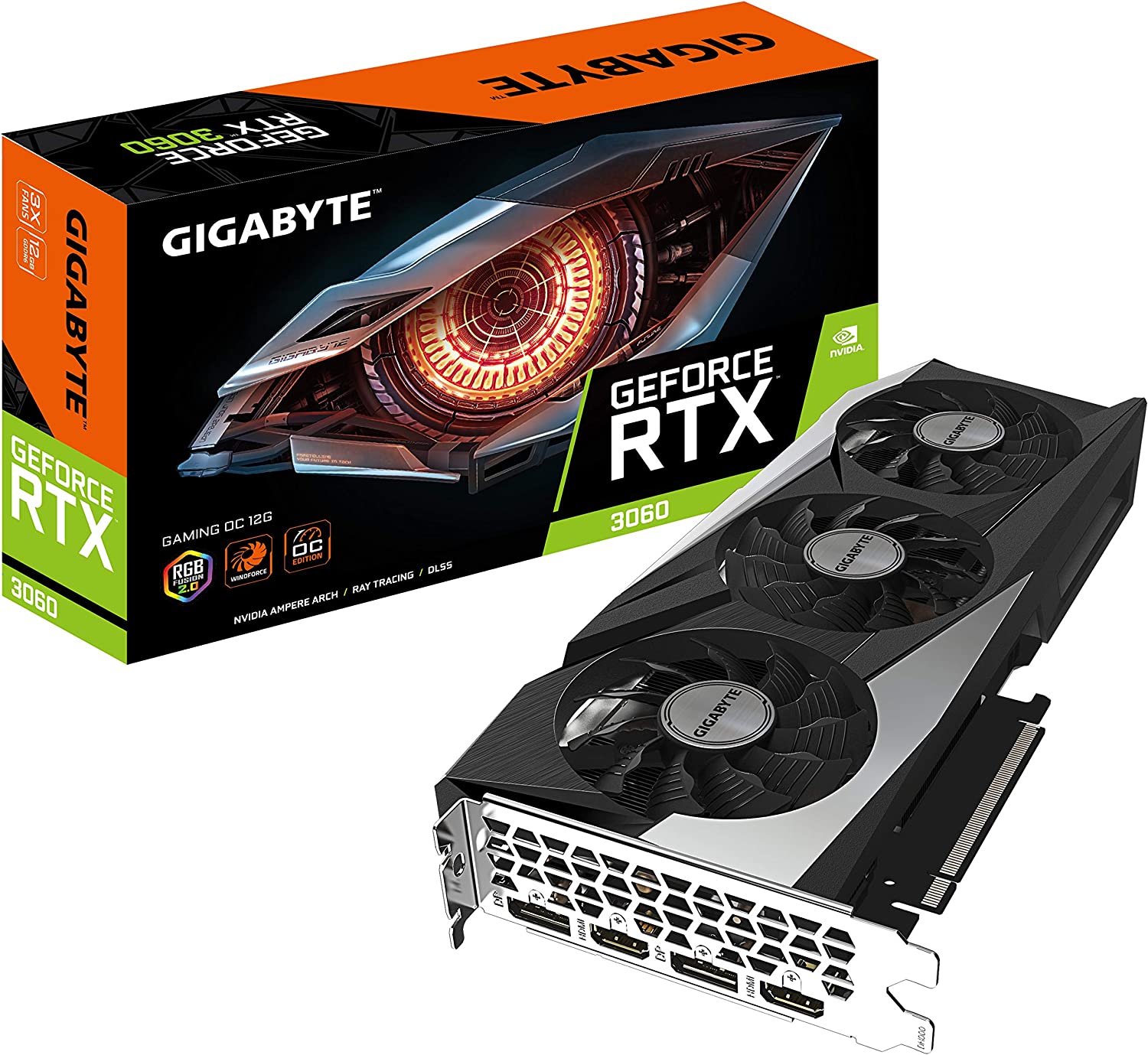 Gigabyte GeForce RTX 3060 Gaming OC 12G LHR (GV-N3060GAMING OC-12GD 2.0) video karte