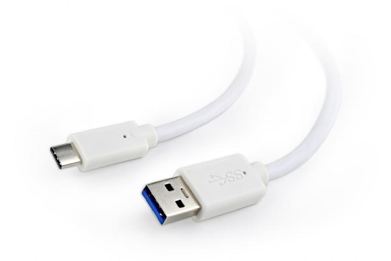 Gembird USB 3.0 AM to Type-C cable (AM/CM), 3m, white USB kabelis