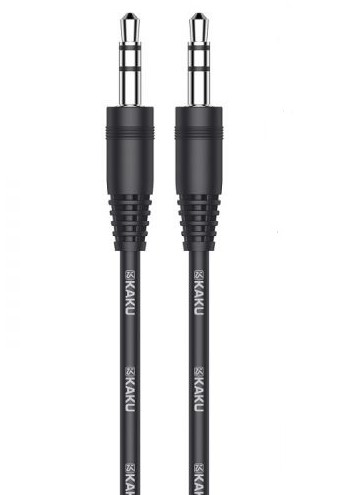 iKaku KSC-451 Aux Ligzdas 3.5mm spraudnis uz 3.5mm spraudnis Stereo Audio 2m Kabelis/Melns 6921042115498 adapteris