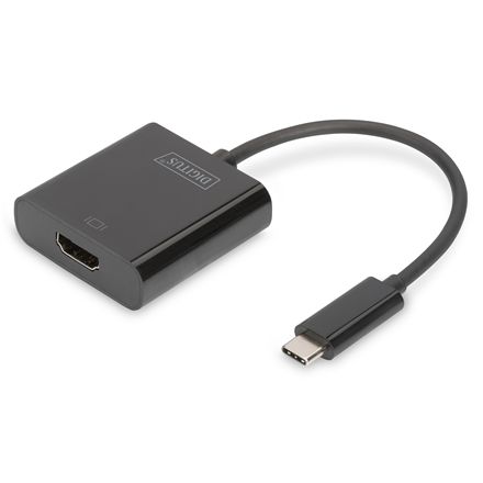 Digitus Graphic Adapter HDMI 4K 30Hz UHD to USB 3.1 Type C, with audio, black, 15cm adapteris