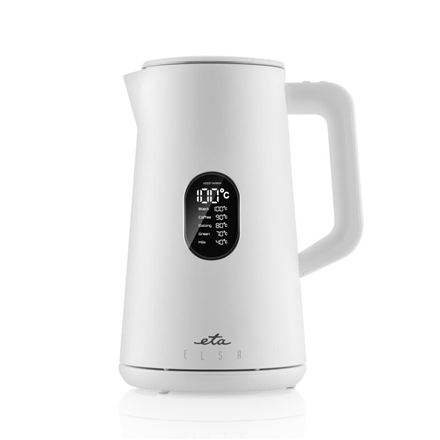 ETA Kettle Elsa ETA559790010 Electric 1800 W 1.5 L Stainless steel 360 degrees  rotational base White Elektriskā Tējkanna