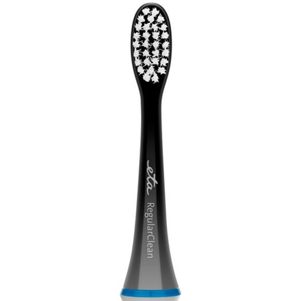 ETA Toothbrush replacement  RegularClean ETA070790500  Heads, For adults, Number of brush heads included 2, Black mutes higiēnai