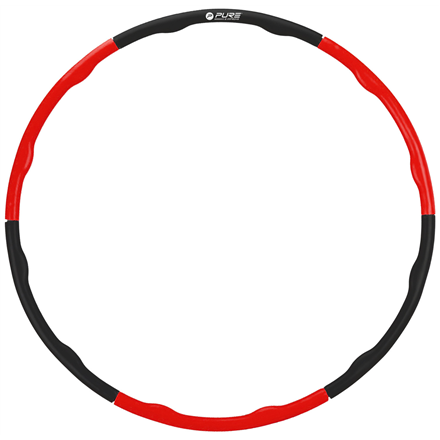 Pure2Improve Hula Hoop Black/Red, Foam, PP (Polypropylene) Sporta aksesuāri