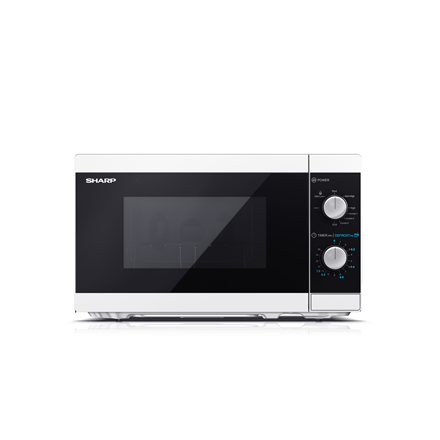 Sharp Microwave Oven with Grill YC-MG01E-W Free standing, 800 W, Grill, White Mikroviļņu krāsns