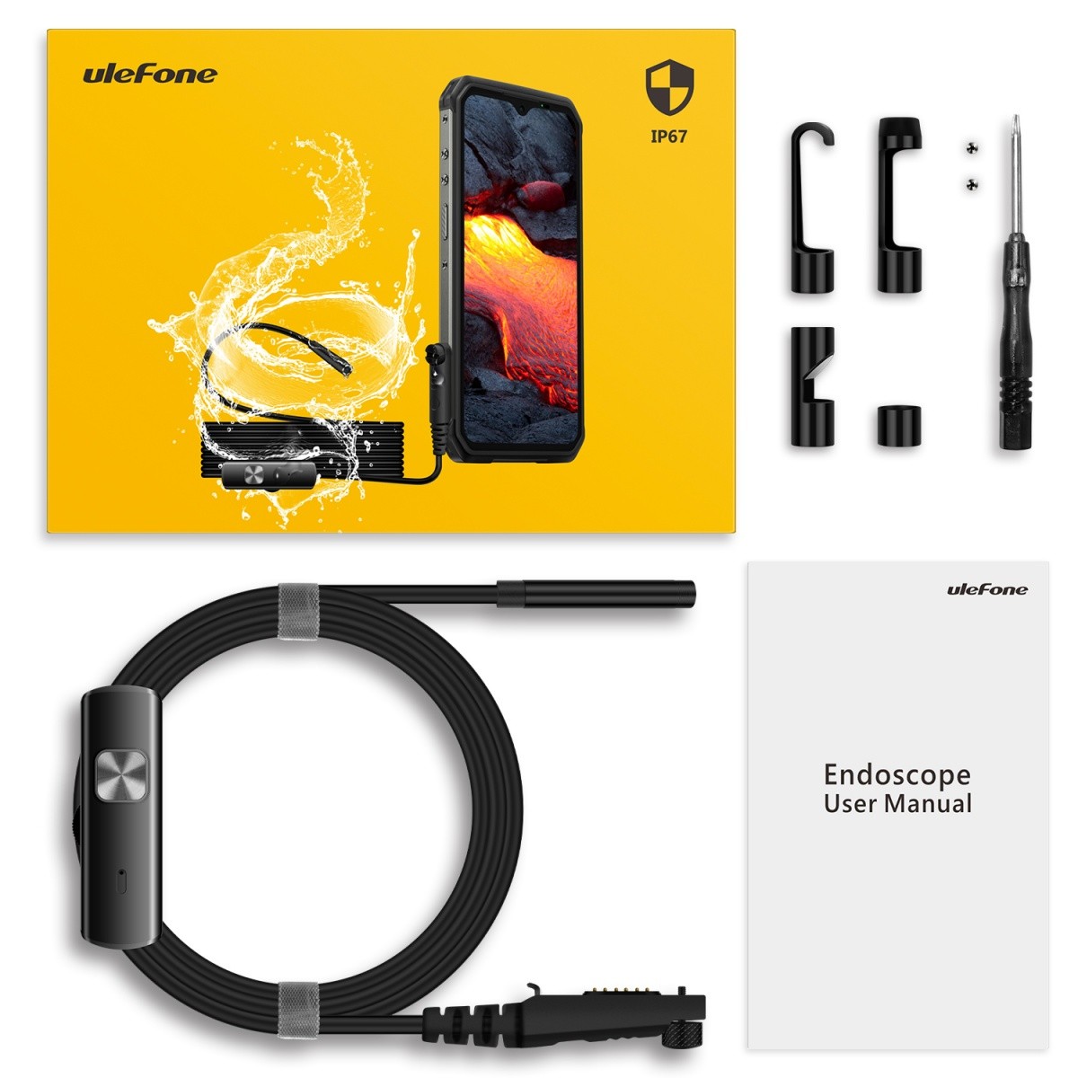 Ulefone E01 Endoscope Camera novērošanas kamera