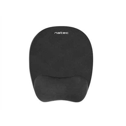 Natec Mousepad Ergonomic CHIPMUNK memory foam filling, black aksesuārs datorkorpusiem