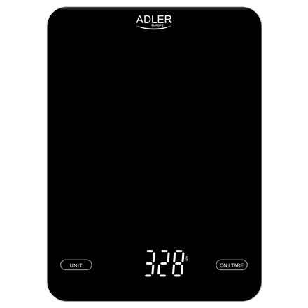 Adler Kitchen Scale AD 3177b Maximum weight (capacity) 10 kg, Accuracy 1 g, Black Svari