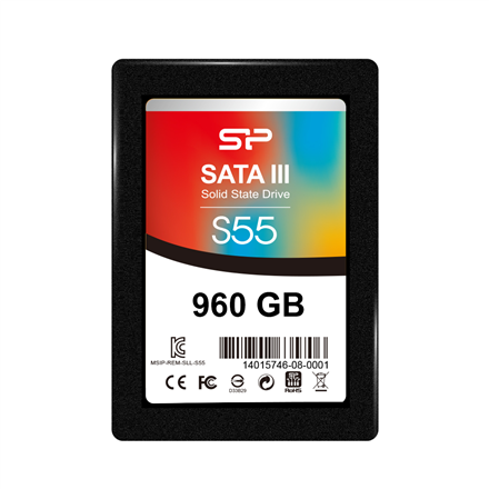 Silicon Power Slim S55 960 GB, SSD form factor 2.5", Solid-state drive interface Serial ATA III cietais disks