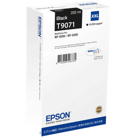 Ink Epson WF-6xxx Ink Cartridge Black XXL | 202ml kārtridžs