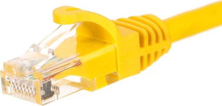 Netrack patch cable RJ45, snagless boot, Cat 5e UTP, 7.5 m yellow kabelis, vads