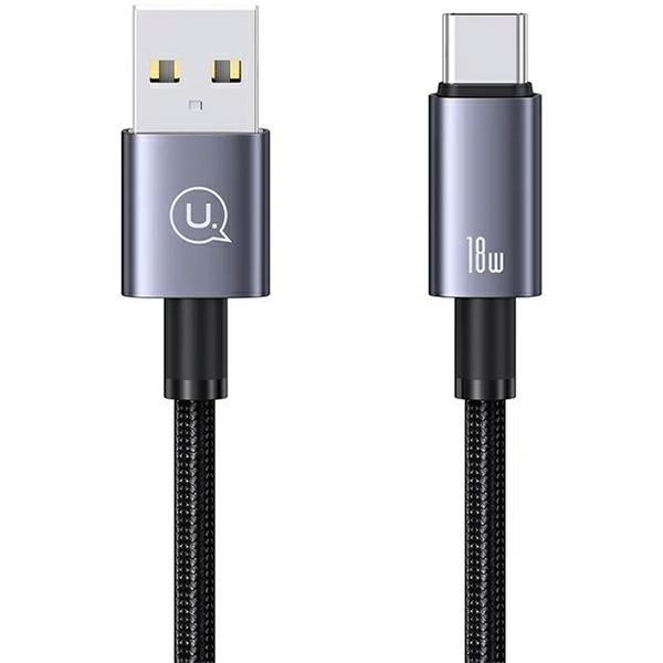 USAMS Kabel USB na USB-C 3A 0,25m Fast Charging stalowy|tarnish SJ680USB01 (US-SJ680) SJ680USB01 (6958444908885) USB kabelis