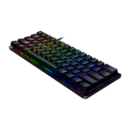 Razer Huntsman Mini 60% Optical Gaming Keyboard, Purple Switch, Russian layout, Wired, Black 8886419346784 klaviatūra