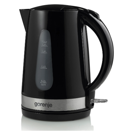 Gorenje | Kettle | K17BK | Standard | 2200 W | 1.7 L | Plastic/ metal | 360° rotational base | Black 3838782089725 Elektriskā Tējkanna