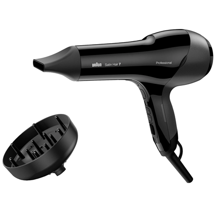 Braun | Hair Dryer | HD785 Satin Hair 7 SensoDryer | 2000 W | Number of temperature settings 4 | Ionic function | Diffuser nozzle | Black 30 Matu fēns