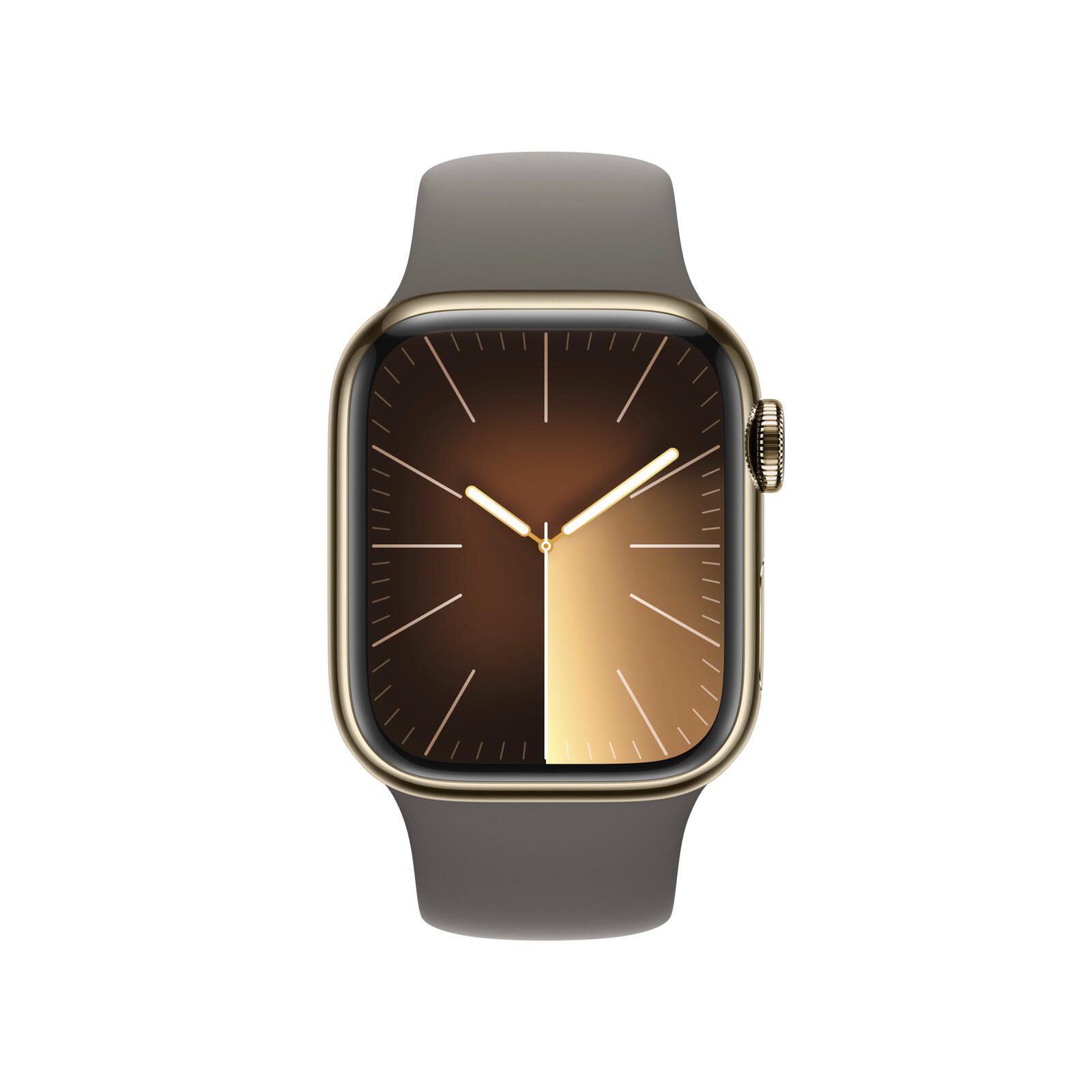 Apple Watch S9 Edelstahl Cellular 45mm Gold (Sportarmband tonbraun) S/M NEW Viedais pulkstenis, smartwatch