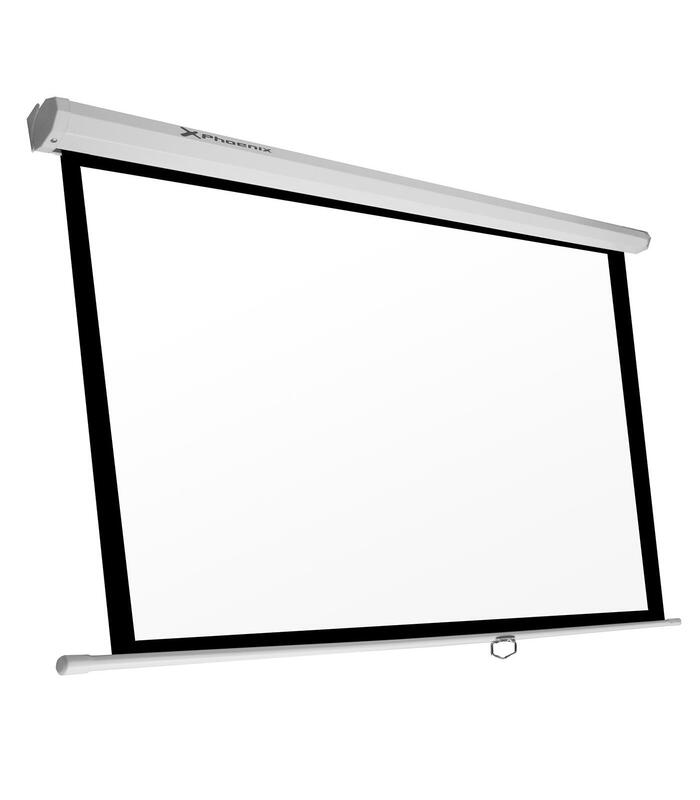 Phoenix pantalla manual videoproyector pared y techo 100'' ratio 4:3 / 16:9 2m x 1.5m posicion ajustable / carcasa blanca / tela 84360432008 ekrāns projektoram