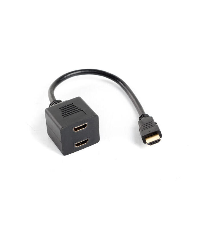 Lanberg adapter HDMI-AM->HDMI-AF x2 splitter 20cm