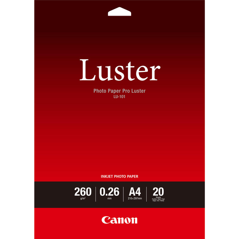 Paper Canon LU101 Luster Paper | A4 |  20 sheets foto papīrs