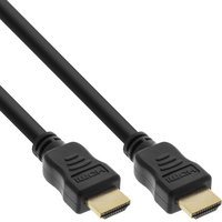 INLINE - Premium Highspeed HDMI-Kabel - HDMI (M) bis HDMI (M) - 5 m - dreifach abgeschirmtes Twisted-Pair-Kabel - Schwarz - geformt, 4K Unte