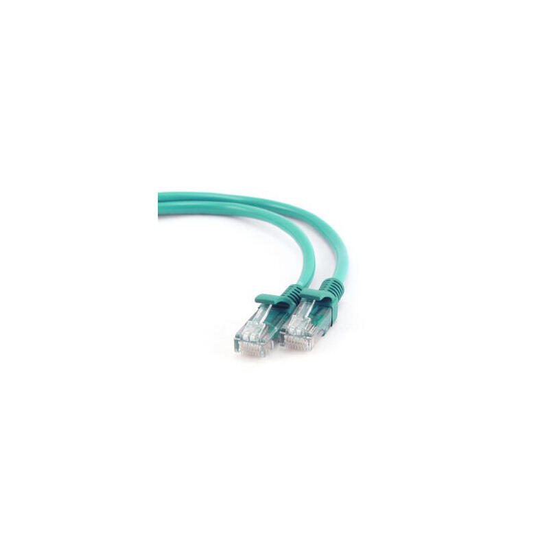 Gembird patchcord RJ45, cat.5e, UTP, 1m, green tīkla kabelis