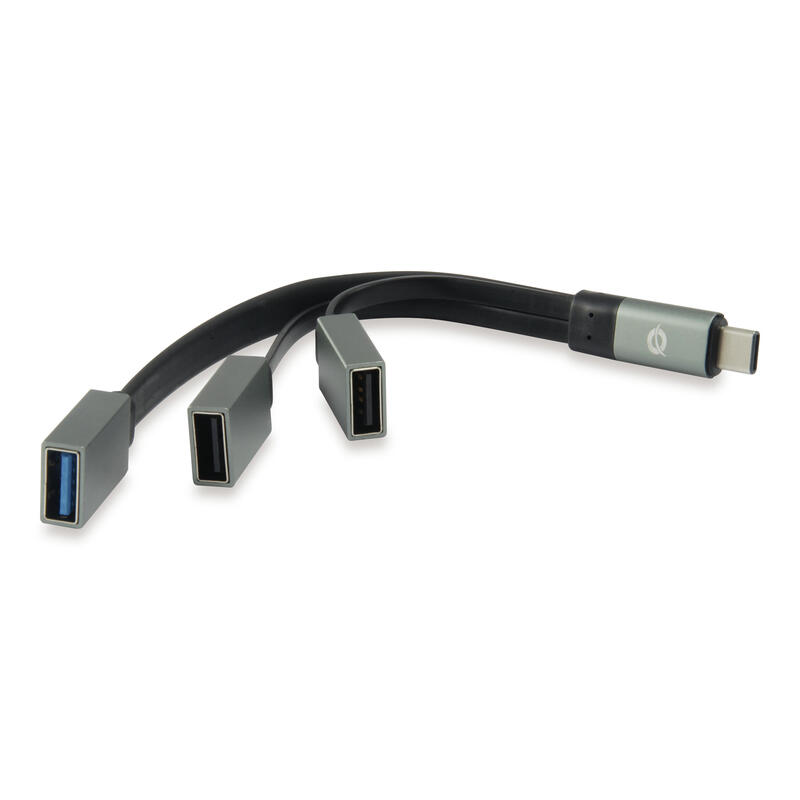 CONCEPTRONIC USB-Hub 3-Port 3.1/C->2x2.0 1x3.0 o.Netzteil gr USB centrmezgli