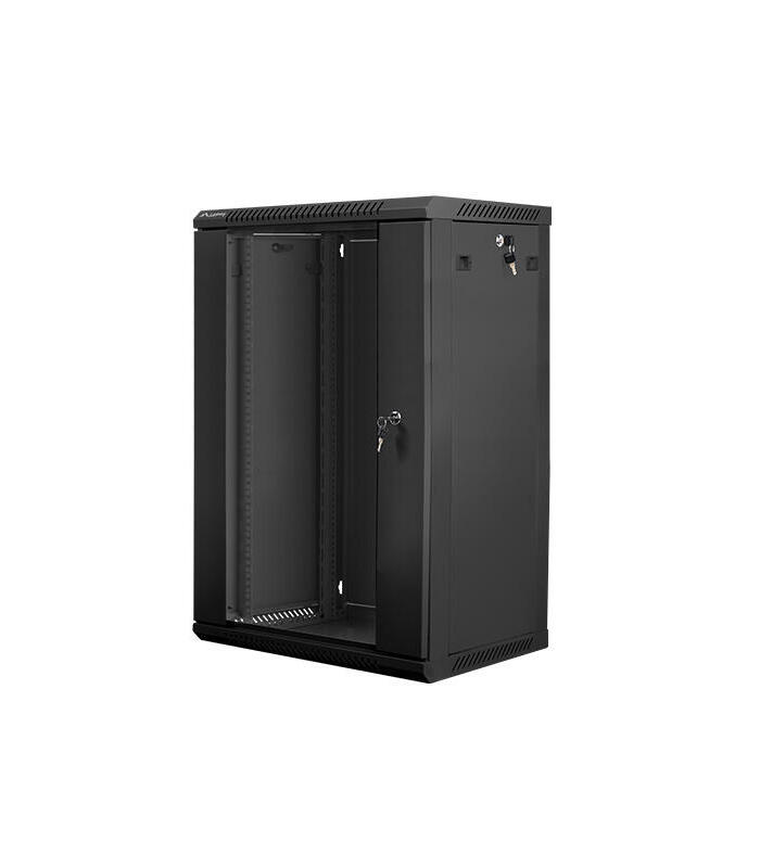 Lanberg wall-mounted rack 19'' demounted flat pack 18U/600x450mm black Serveru aksesuāri