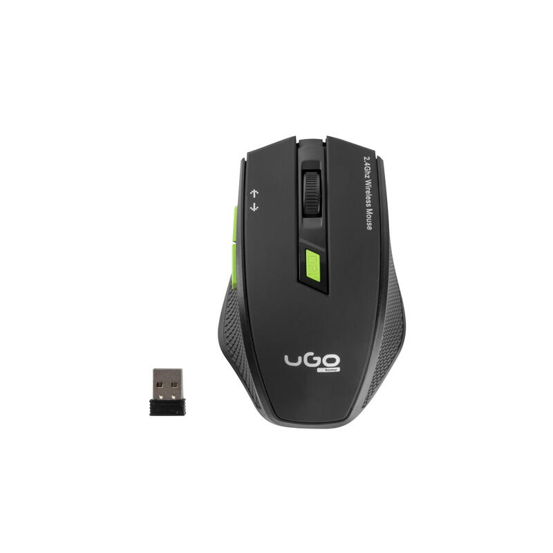 UGO Wireless 2,4GHz mouse MY-04 1800DPI optical black Datora pele